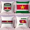 Suriname Flag Cushion Cover Soft Short Plush Double-Sided Printing Home Decor Machine Washable Pillow Case Gift