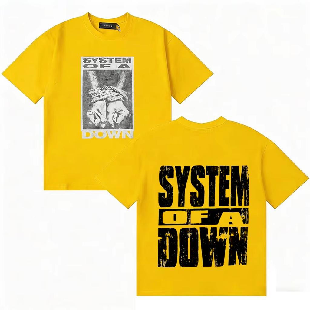 2026 System of A Down Fashion Pattern Y2K Loose Soft Cotton Comfort Short Sleeve Unisex Women And Men T-Shirt