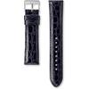 Seiko Watch Men's Genuine Leather Crocodile Pattern Band 19mm Width 16mm Buckle Navy Blue