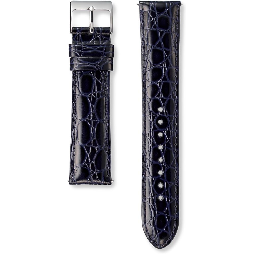 Seiko Watch Men s Smart Change Genuine Leather Crocodile Pattern Band 18mm Width Navy Blue RS09C18NY
