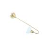 1Pcs 1:12 Scale Dollhouse Floor Lamp Gold Base with White Floral Bud Shade LED Lighting Miniature Model Decor