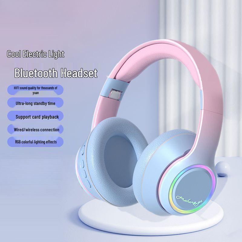 Vezeték nélküli Bluetooth macskafüles gamer headset zajszűréssel laptopokhoz és mobil eszközökhöz