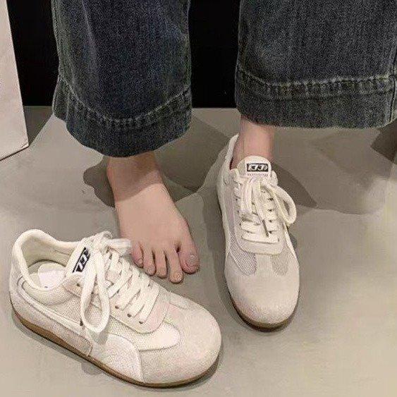 Mesh German Training Shoes Women's Summer 2025 New Flat Bottom Lightweight Net Single Shoes Student Sports and Leisure White Shoes