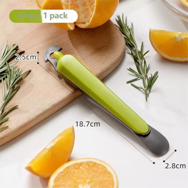 Kitchen Multifunctional Portable 420 Stainless Steel Orange Peeler, Household Fruit Peeler, Jelly Box Opener