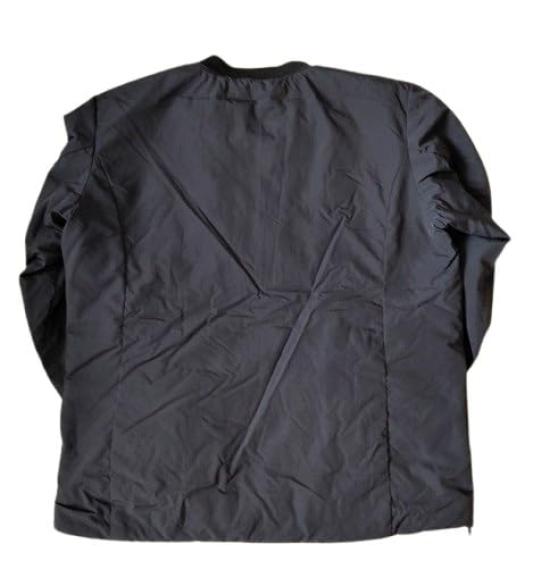 NANGA Soft Down and Unisex Lightweight Outerwear 2025 No-Collar Cardigan, Black, Men's Women's Jacket, (JP, Alphabet, XL, BLACK)