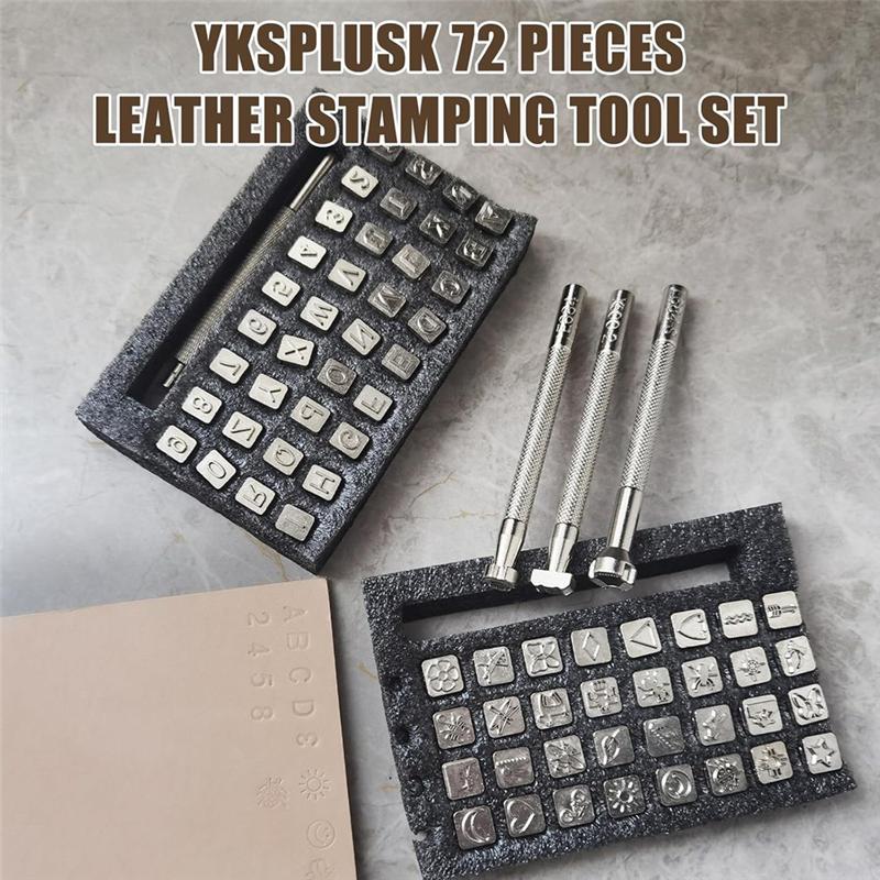 M-Modern-Eather Stamping Tools Kit Leather Assorted Shape Saddle Making Stamp Punch Set Leather Stamps Punch Tools