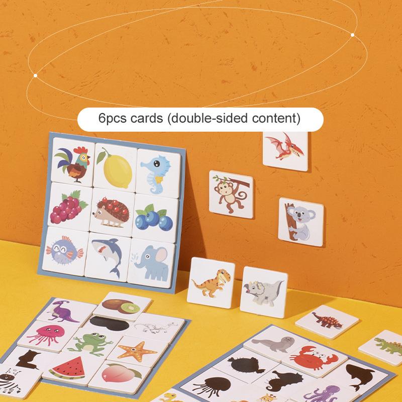 Non-Toxic Wooden Montessori Find Shape Toys Animal Fruit Shadow Pairing Shape Puzzle Logical Thinking Game Educational Toys For Children