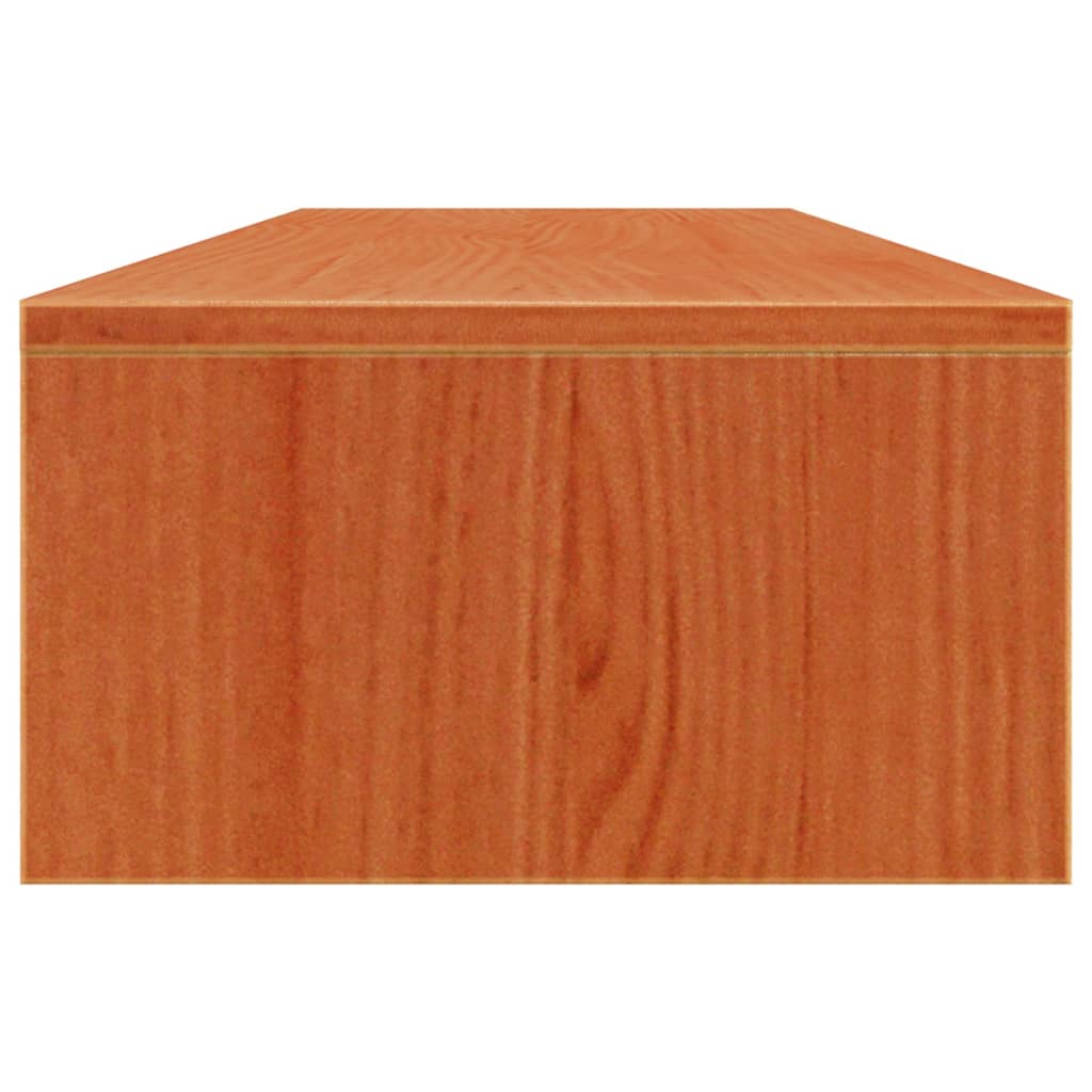 Monitor Stand Wax Brown 100 X 27 X 15 Cm Solid Pine Wood