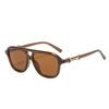 New double beam pilot sunglasses, European and American ins Internet celebrities big frame fashion street shooting show face small sunglasses trend