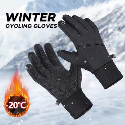 Autumn Winter Cycling Gloves Shockproof Anti-slip Windproof Warm Touchscreen Outdoor Hiking Skiing Riding Motorbike Glove Unisex