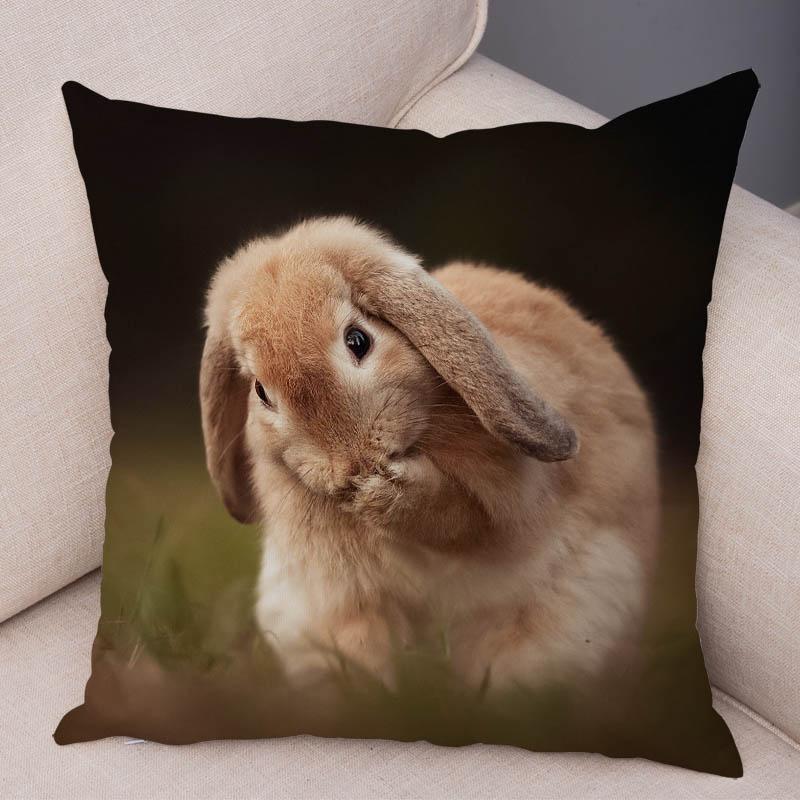 Pillowcase Sofa Car Home Decoration Pet Animal  Cute Rabbit  Cushion Cover