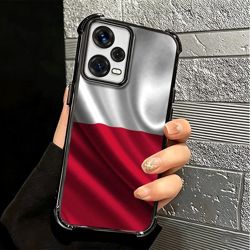 Poland Flag White Red Soft Phone Case For Xiaomi Redmi Note 14 15 Pro Plus 13 12 11S 11T 5G 10 9S 9 Plating Anti-Fall Fundas