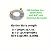 1pc Garden Hose Heavy Duty 304 Stainless Steel Hose with 3/4" Solid Aluminum Connector, Garden Water Hose, Metal Garden Hose