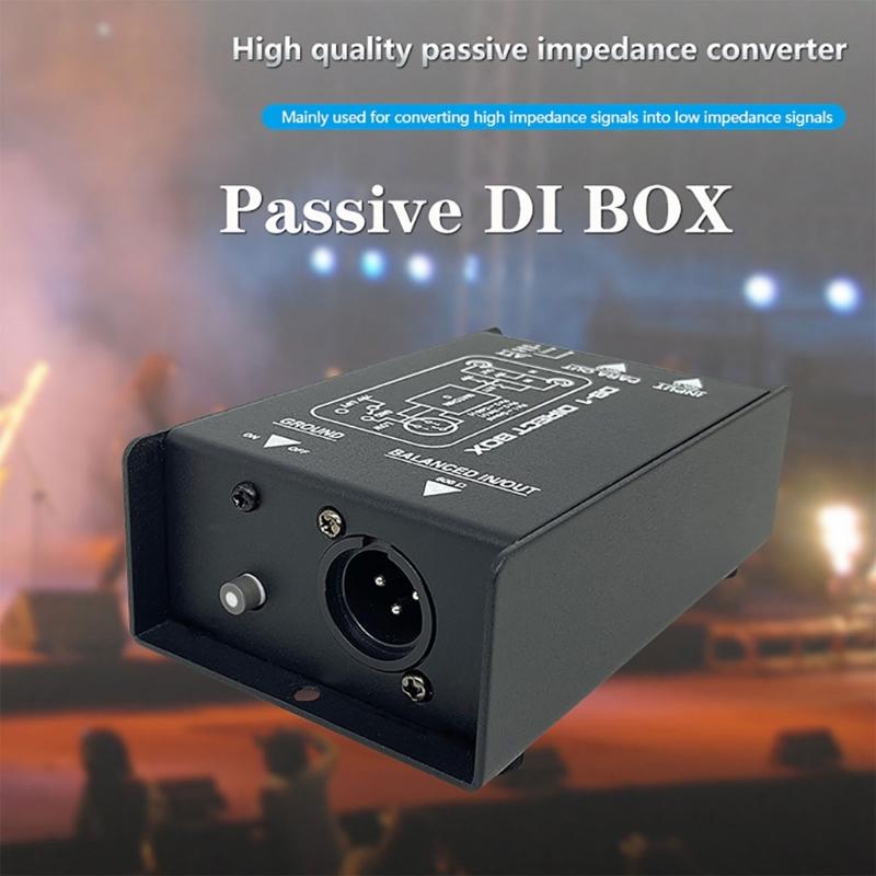 Compactly Passive DI Box with Input Attenuator Hum Eliminators for Connecting Instrument to Balanced 6.35mm Output