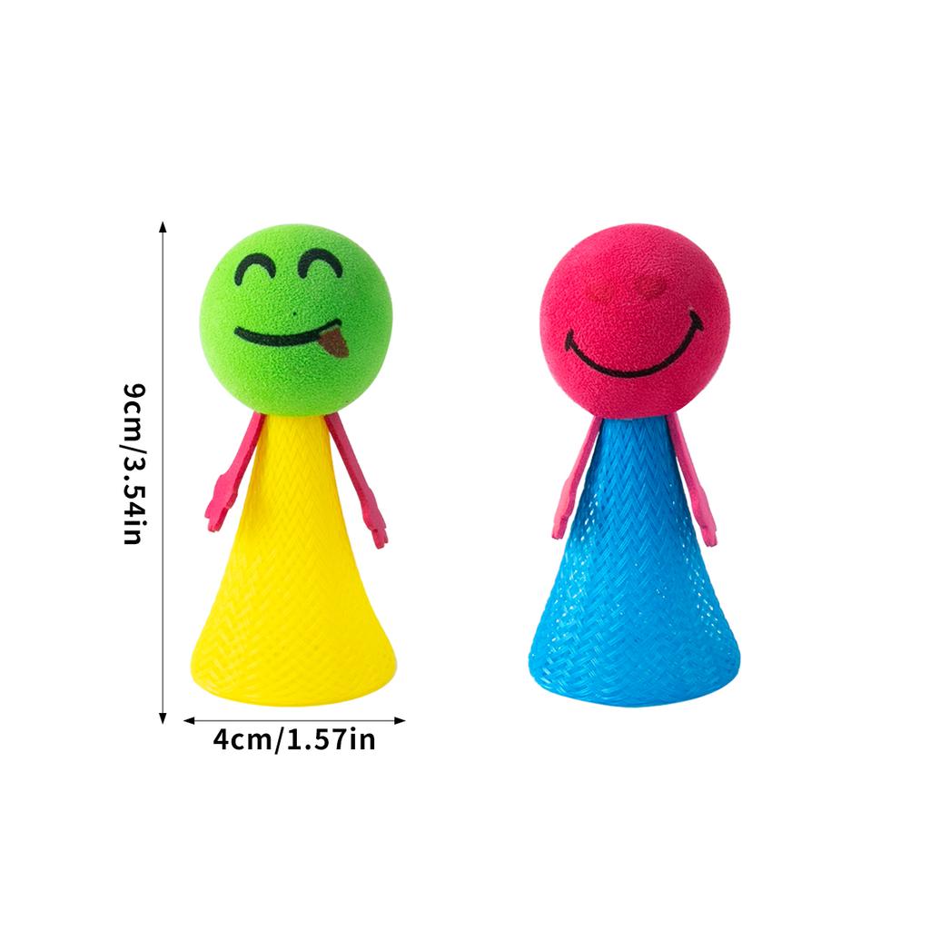 12pcs Cute Creative Jumping Doll finger Stress Release Toys for Kids Birthday Party Favors Treat Boys Girls Reward Guest Gifts