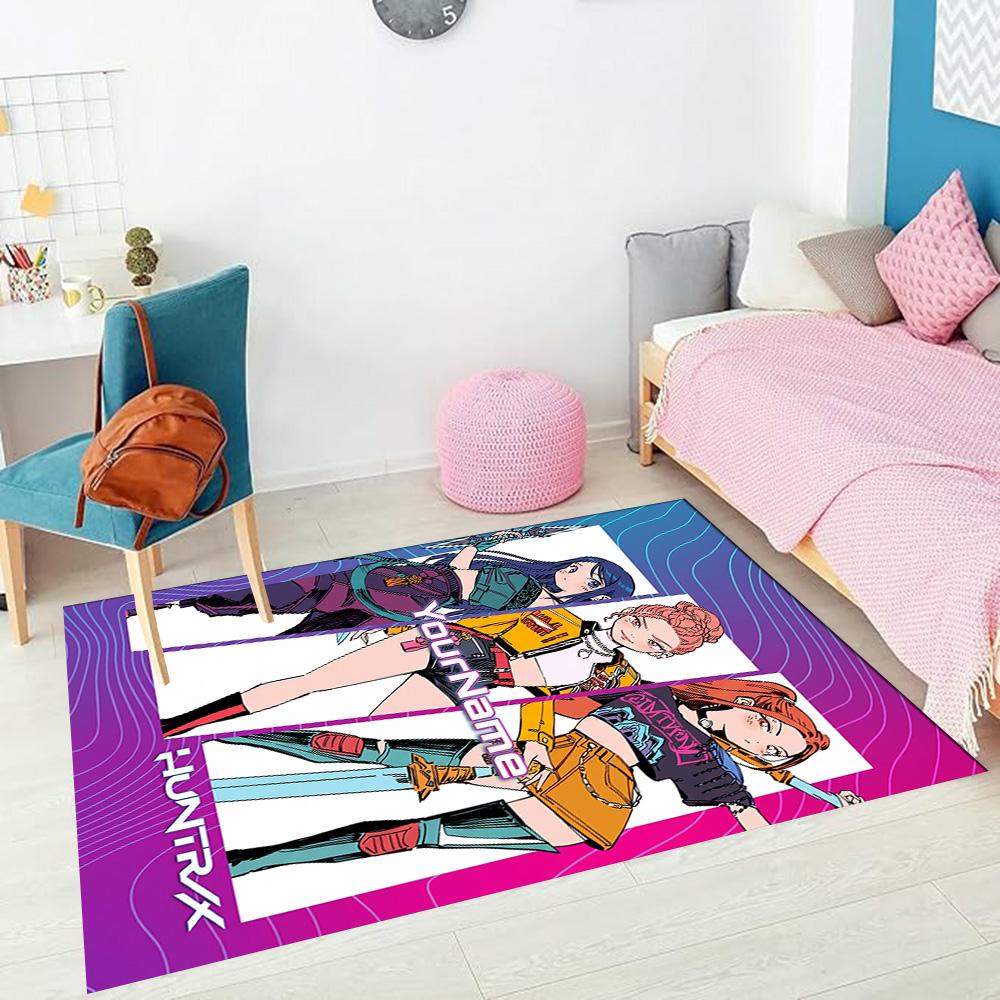 Dämonenjägerinnen (5) Personalisieren Sie Ihren Namens-Teppich, Ihr Bürostuhl-Kissen, Ihr Geschenk für Schlafzimmer und Wohnzimmer zu Hause.