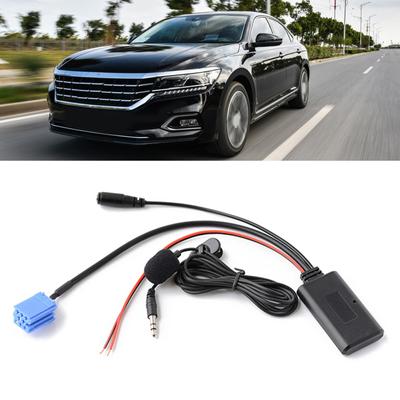 Adattatore Audio AUX Wireless Bluetooth per Auto Microfono per Radio Blaupunkt Sostituzione Adattatore Cavo ISO 8 Pin