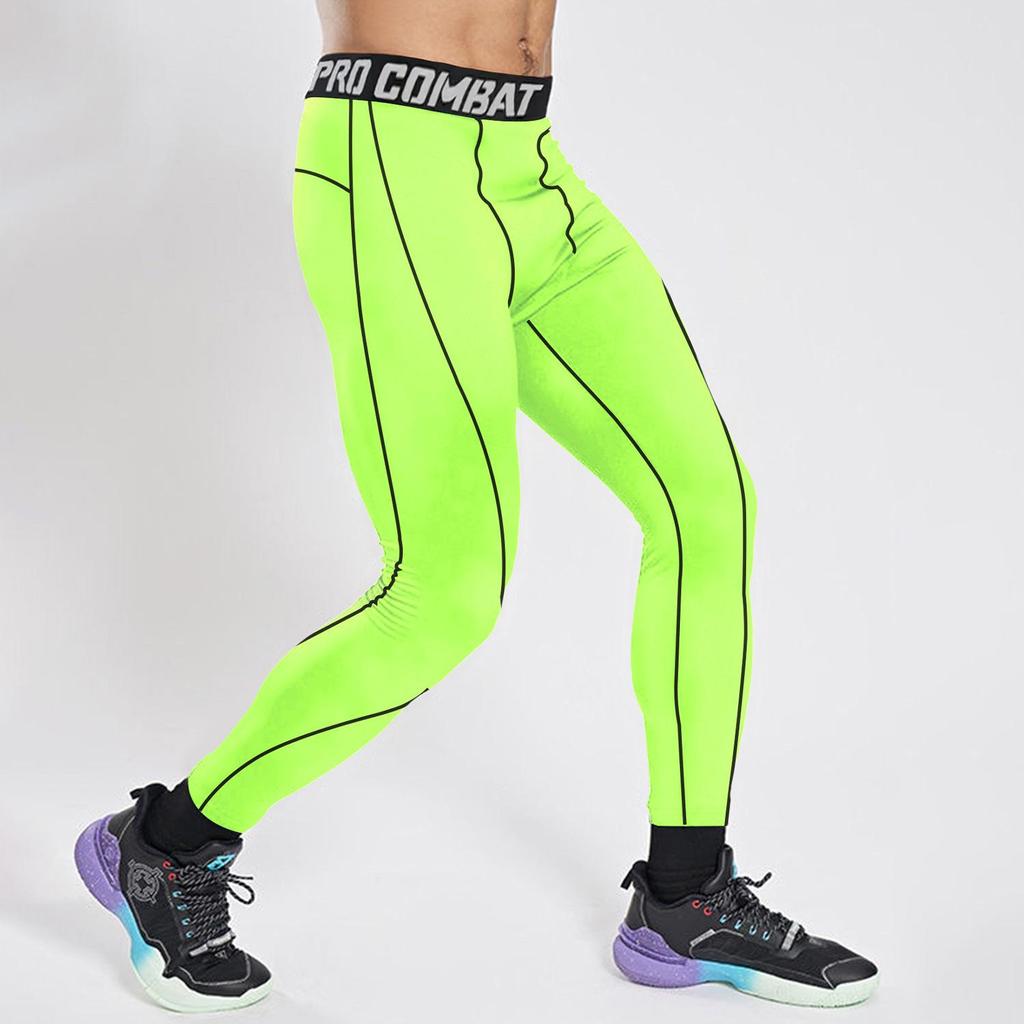 Men's Quick-Dry PRO Compression Sports Pants: Warm, Elastic, Tight-Fit for Running and Training.