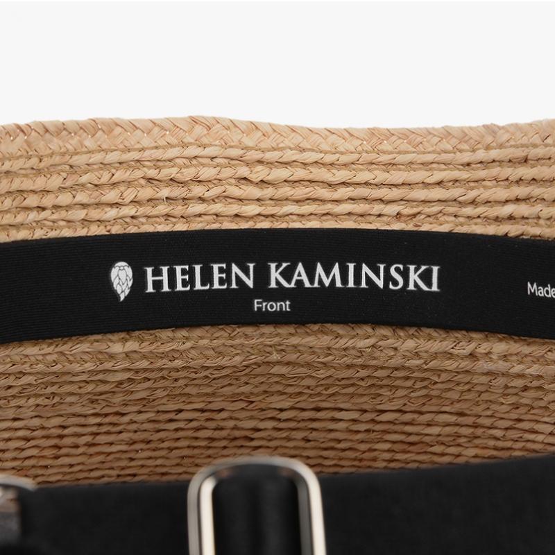 Helen Kaminski Rosalie Natural Black Visor Sun Cap Hat51251