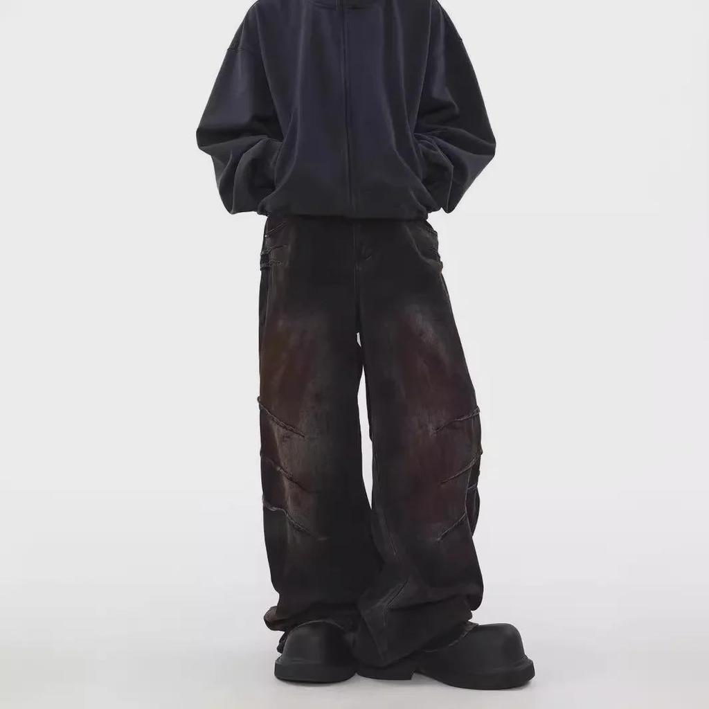 Jean ample à coupe droite pour homme: Design Américain Vintage High Street