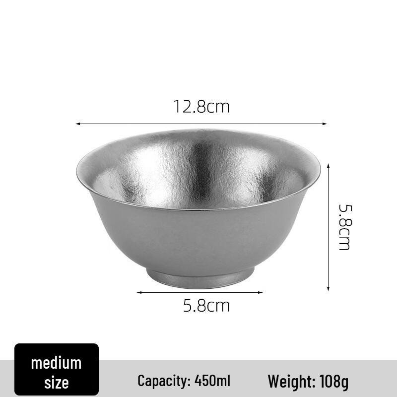 Bingyue Pure Titanium Double-Layer Insulated Bowl