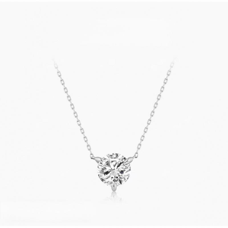 S925 Sterling Silver Moissanite Pendant - "Mermaid's Tear" Luxurious Simple Necklace