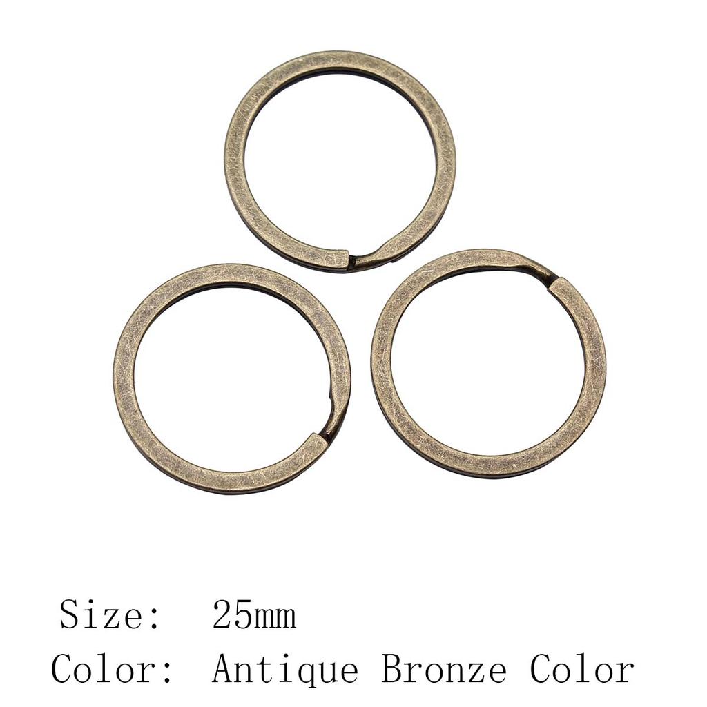 Alloy Split Key Ring Size 25-30mm Keychain Making Findings Accessories For Jewelry DIY Charm Bracelet Beads