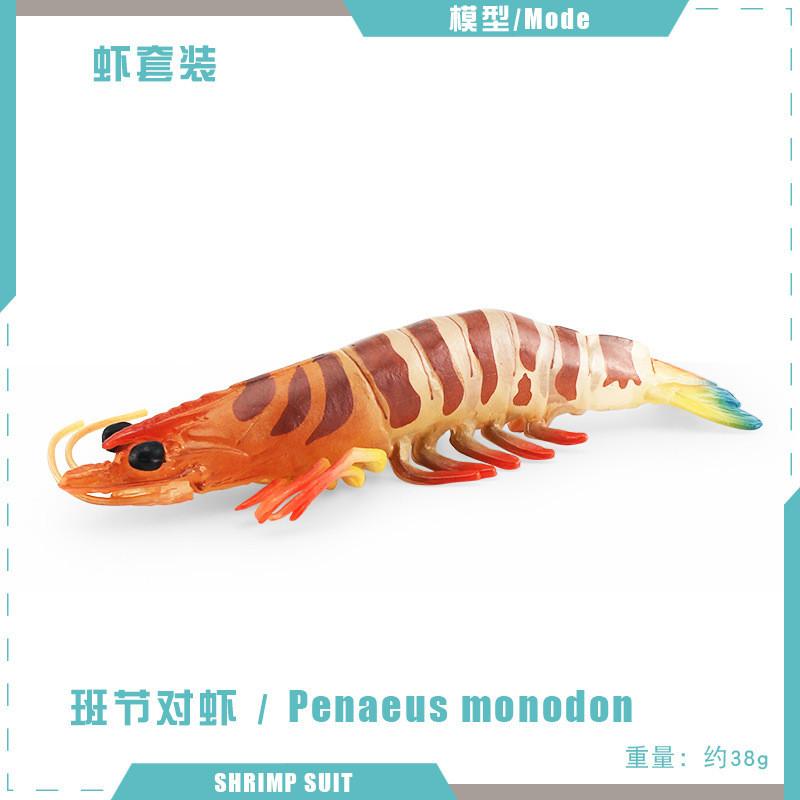 Реалистичные ПВХ модели морских существ для детей, развивающая игра, яркая коллекция креветок Banded Shrimp 38g