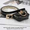 Fashion Square Women Vintage Belt Bag PU Leather Dual-purpose Gothic Fanny Packs Travel Waist Purse Y2K Style Metal Buckle Belts
