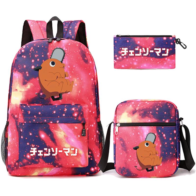 3 Teile/satz Anime Gedruckt Rucksack Sharingan Jugendliche Große Kapazität Cartoon Student Schul Mädchen Zurück Zu Schule Tasche