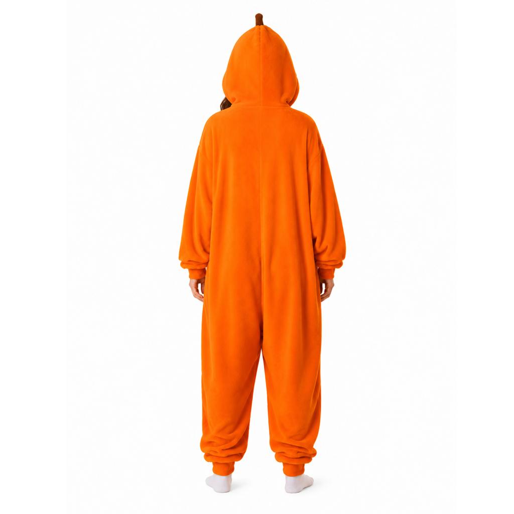 Women's Halloween Flannel Jumpsuit Loungewear Set for Holiday Parties