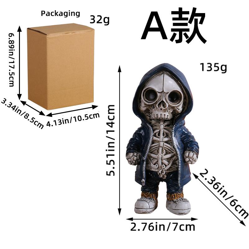 Cool Skeleton Figurines, Stylish Resin Decorative Dolls