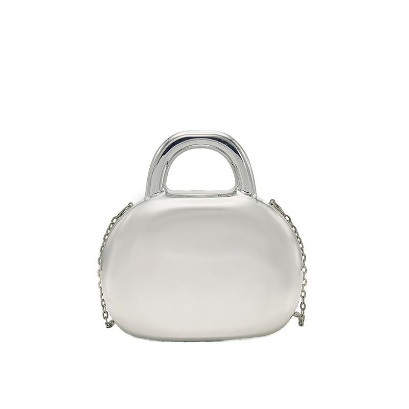 Women's bag personalized special-shaped glossy acrylic bag 2025 new Mori candy-colored portable messenger shell bag