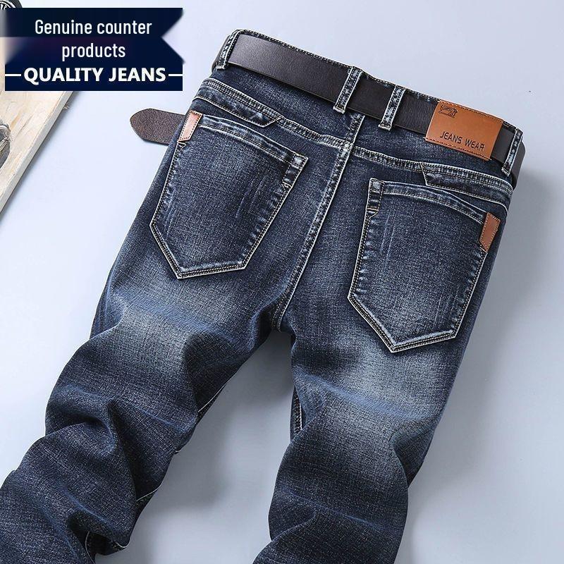 Herren Stretch Lockere Passform Gerade Beine Jeans