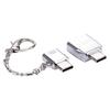 Adattatore in metallo Micro USB Femmina a USB-C / Tipo-C Maschio + USB 2.0 Femmina a USB-C / Tipo-C Maschio