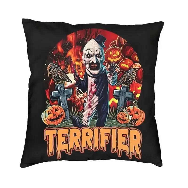 Terrifiers Movie Horror Art Slasher Halloween Cushion Cover Sofa Living Room Square Throw Pillow Case 40x40 Pillowcases