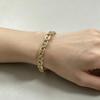 18K Gold Diamond Pig Nose Link Bracelet - Elegant European/American Style