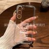 Purple English for Samsung S26ULTRA mobile phone case Galaxy S23 fine hole S25 transparent NOTE20 anti-drop
