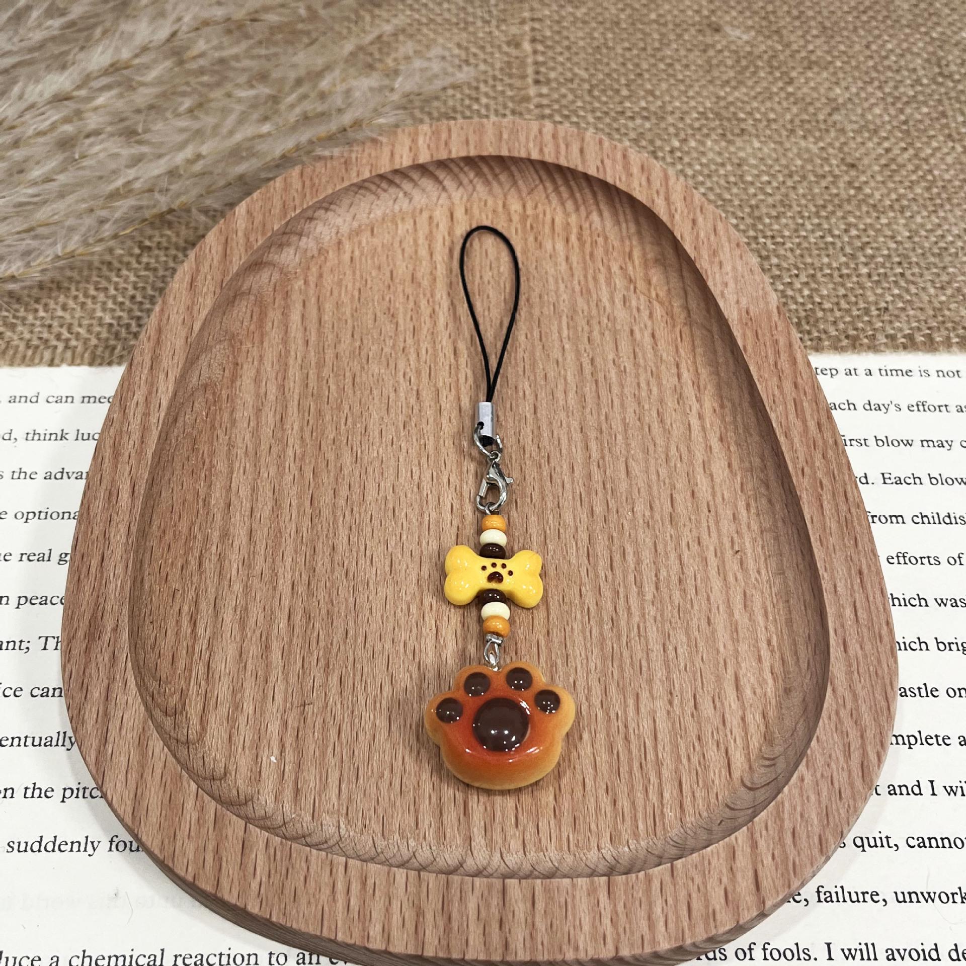 Xiaohongshu Cute Bear Bread Keychain Pendant Phone Strap 1