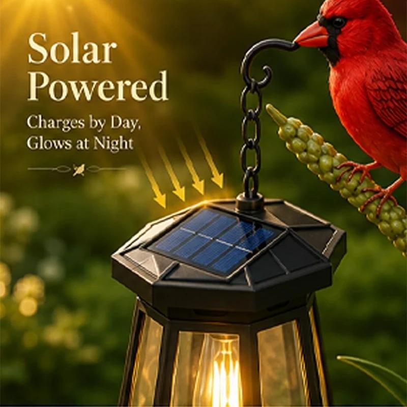 Solar Cardinal Redbird Outdoor Lanterns Metal Garden Stake Lights Waterproof LED Decorative Landscape Lamp for Patio Lawn Yard Art & Gift