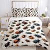 3pcs Collection of Colorful Beetles Quilt Cover Set (1 Quilt Cover + 2 Pillowcases Without Pillow Core)
