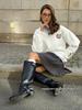 European Fashionable Lapel Sports Hoodie - Thick, Fresh Print, Hip-Hop Style Outerwear
