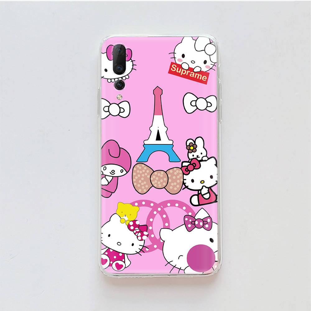 Transparent Case for Samsung A04 A14 A23 M33 M53 Realme 10 9 C35 C55 VIVO X80 Infinix Hot 30 Note 11 Tecno Spark 8P Pro L-19 Hello Kitty