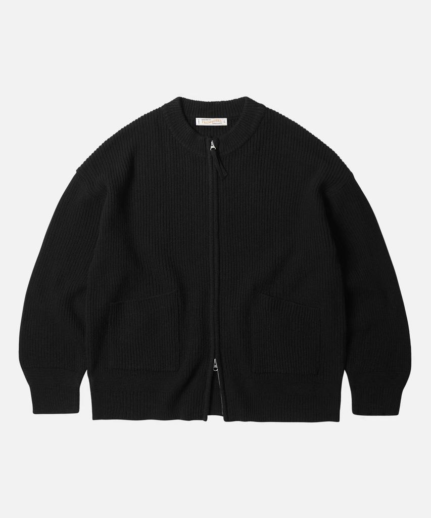 Frizmworks Wool Deck Zip Up Cardigan _ Black