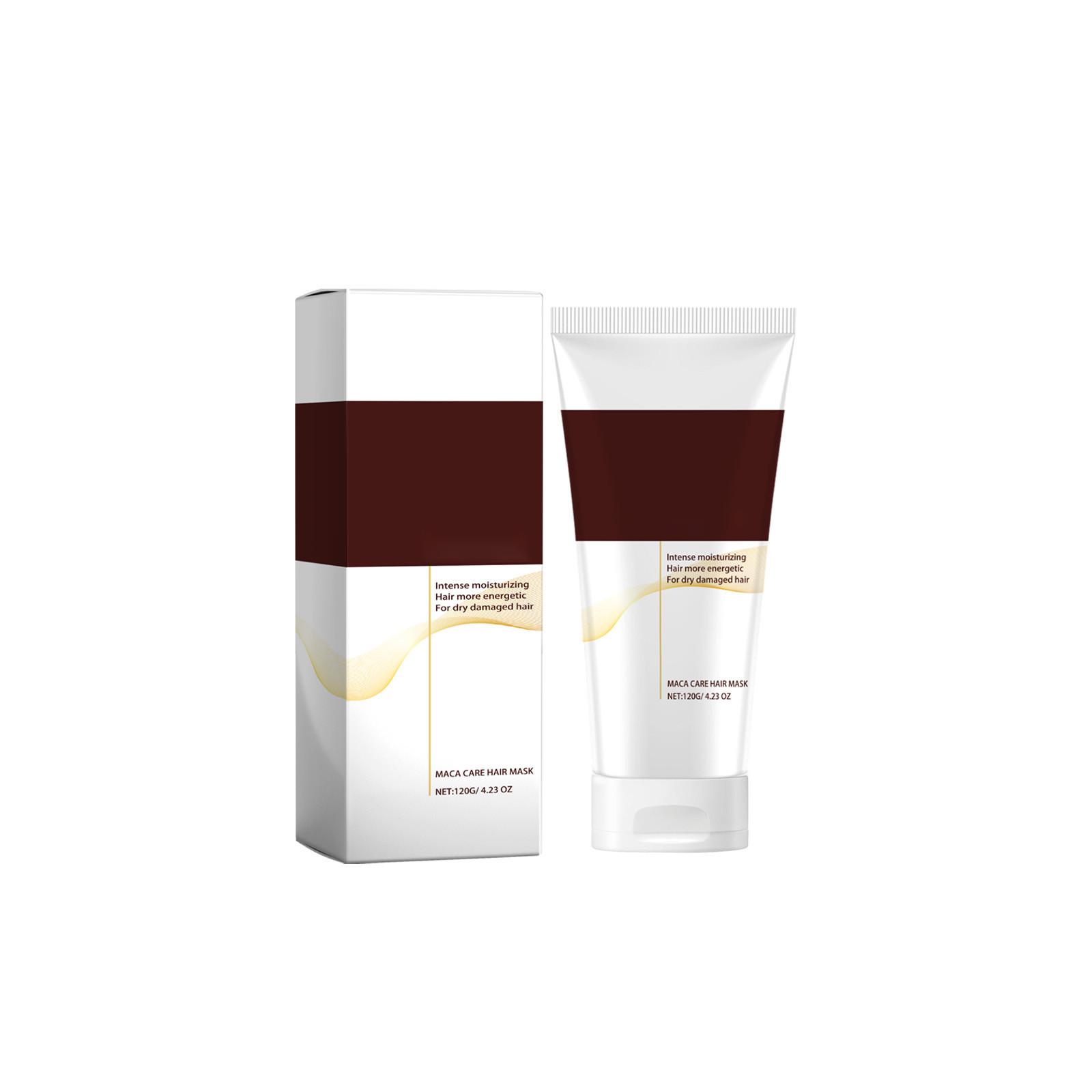 

Маска для волос Maca Care, питательная маска для волос, увлажняющая маска для волос, глубоко питает волосы, усиливает осветление волос, секущиеся кончики, 120 г One Size