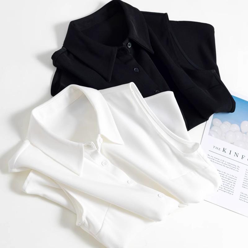 Korean Style Sleeveless Chiffon Fake Collar Versatile Women's Shirt Vest for Spring/Summer 2025