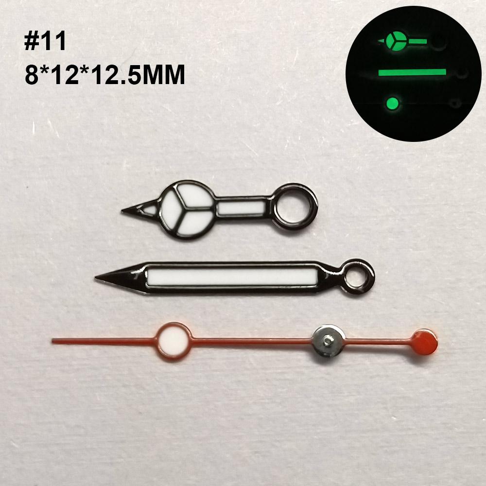 Uhrzeiger C3/bgw9 Blau Grün Leuchtend passend für NH-35-36 Uhrwerk Mechanische Armbanduhr Zubehör Silber Gold Roségold Schwarz