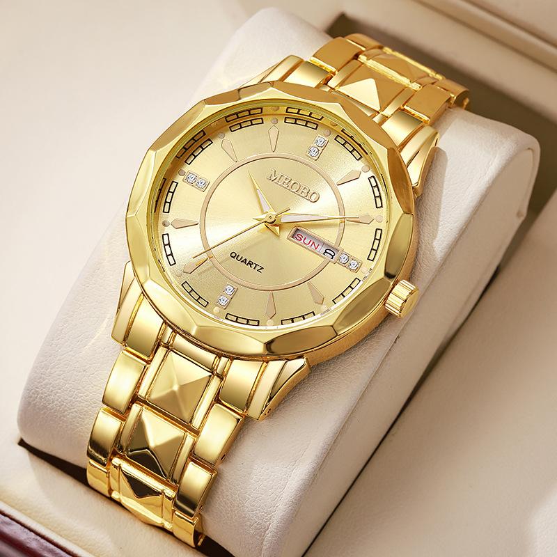 Watch Men S Premium Sense Luminous Pointer Calendar Rivet Alloy Quartz Men S Watch
