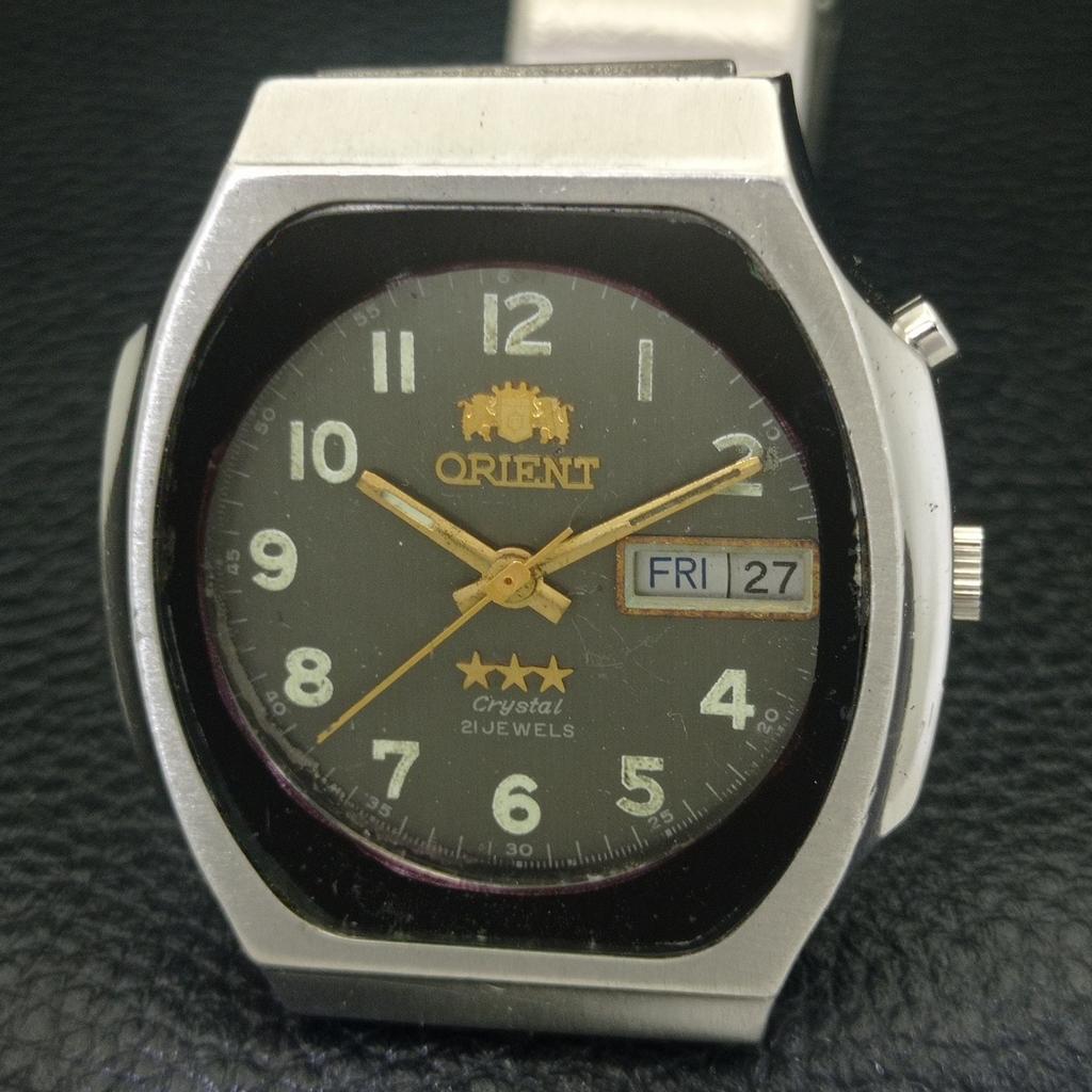 VINTAGE ORIENT AUTOMATIC JAPAN 46943 MENS ORIGINAL DIAL WATCH A700167-5 R201-a700167