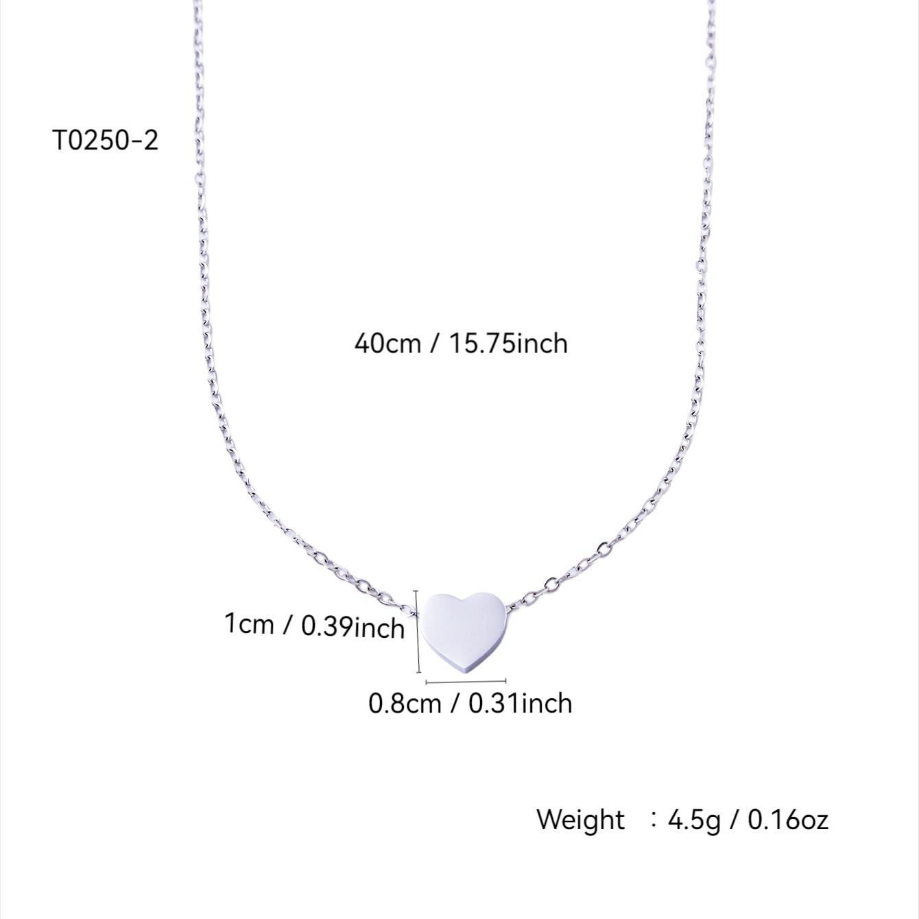 

Elegant Charm Personality Simple Versatile Stainless Steel 18K Gold-Plated Valentine S Day Gift Love Pendant Necklace For Women